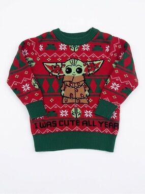 Baby Yoda Grogu Holiday Christmas Sweater Size 18 month